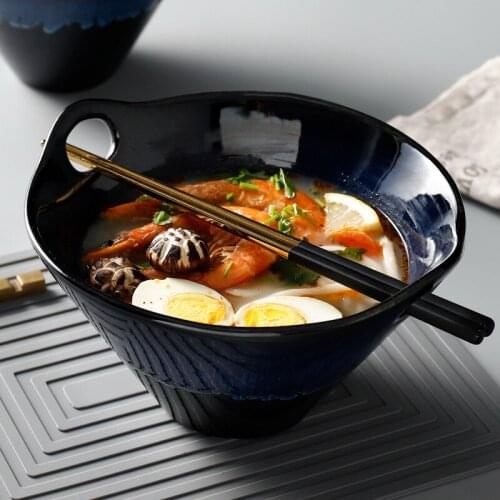 Japanese style Home Decor Tableware soup noodle rice bowl Porcelain dinner bowl