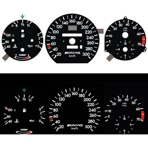 DASH R-I-L EL Glow Gauge Plasma Dial 300 KM 7000 RPM Economy for W124 W201