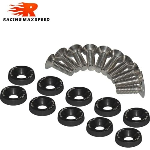 Universal Car modification M6 screw License Plate Bolts Auto Accessories 10PCS M6 JDM style