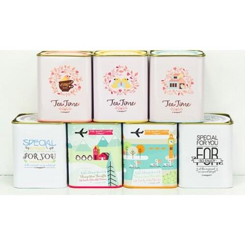 Iron Sealed Storag Box Candy Coffee Tea Leaves Food Container Kitchen Organizer And Storage Container British Style Tinplate Jar