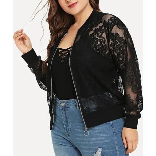 Womens Solid Plus Size Lace Loose Shawl Cardigan Top Cover Up Long Sleeve Blouse Blusas Mujer De Moda 2019/7.3#20