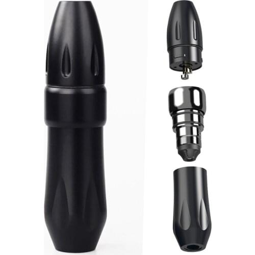 1set Tattoo Rotary Pen Machine+RCA cable Liner/Shader Powerful Motor Tattoo Gun Quiet Alloy Permanent Makeup Black/Red/Silver