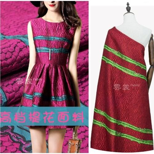 140cm fashion jacquard fabric embossed yarn-dyed fashion suit dress jacquard fabric jacquard dress fabric wholesale cloth