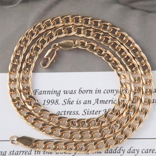 2021 Classic Men Necklace Width 6 MM Stainless Steel Long Necklace For Men Women Chain Jewelry