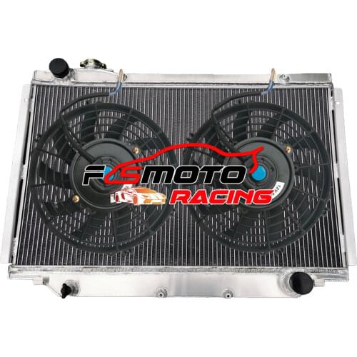 New Aluminum Radiator + Fan 1990-1997 For TOYOTA Land cruiser HDJ80 HZJ80 1HZ/1HD 4.2L Diesel MT 1991 1992 1993 1994 1995 1996