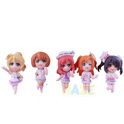 5pcs/set Anime Lovelive! Kotori Minami Mini Figure Model Toys Cake Decor No Box New