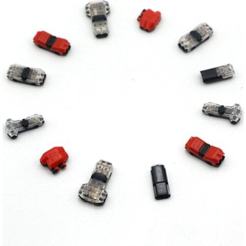 5pcs I/T type 1pin 2pin Quick Splice Scotch Lock Wire Connector for Terminals Crimp 22-18AWG Wiring LED Strip Car Audio Cable