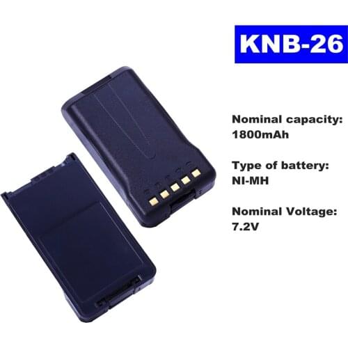 7.2V 1800mAh NI-MH Radio Battery KNB-26 For Kenwood Walkie Talkie TK-2160/2140/3140 TK-3160/3148/3178 Two Way Radio