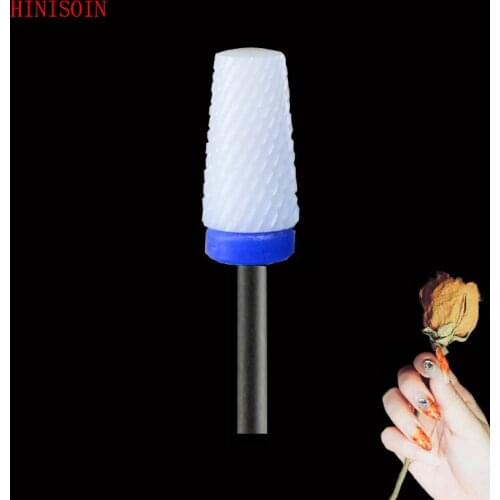 White Ceramic- 15 Pcs/Lot-Nail Drill Bit - Tapered Barrel Bit - (0124.060)