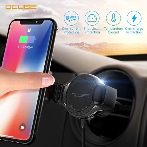 Wireless Car Charger Fast Charging Quick Charge 3.0 Phone Holder Mount In Car For Iphone Xr Huawei Samsung Smart Phone Accessory