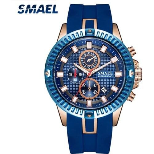 SMAEL Mens Watches Top Brand Luxury Quartz Watch Men Fashion Sport Waterproof Wristwatches Calendar Male Clock Relogio Masculino