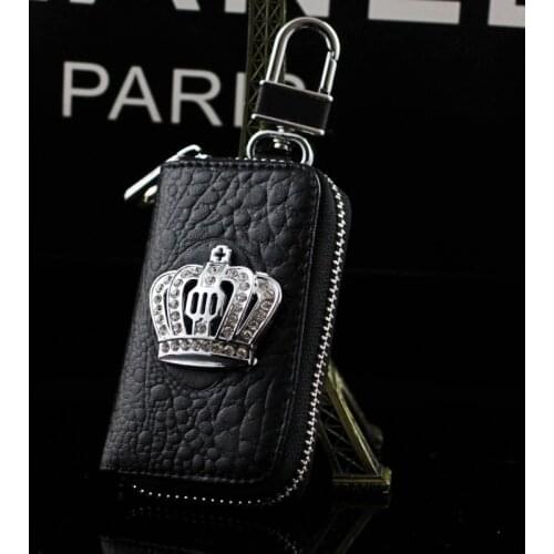 Creative Rhinestone Crown Car Key Case, Durable Universal Key Case Storage Bag, Key Shell Cover, Protective Cover
