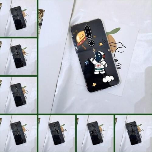 For Nokia 2.1 3.1 5.1 6.1 7.1 Plus Case TPU Silicone Cute Astronaut Space Star Soft Back Cover For Nokia 3.2 4.2 Phone Case