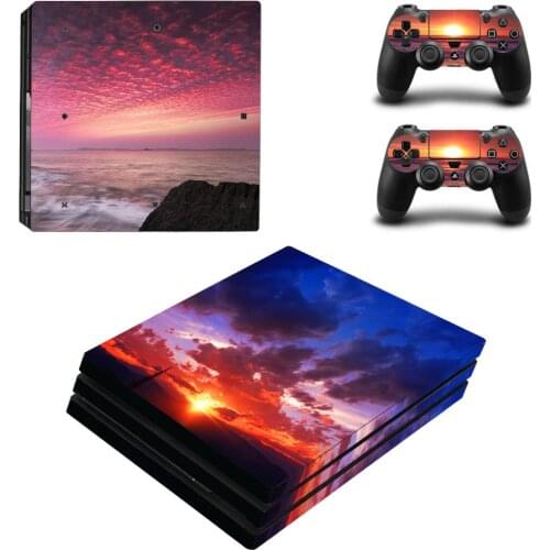 Skin Sticker Cover For Sony PS4 Pro Console with 2 Controllers Decal For Playstation 4 Pro Gamepad