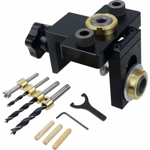 Woodworking Three In One Straight Hole Punch Locator Log Tenon Locator Furniture Punch Connector Punch
