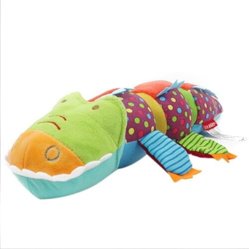 2019 High Quality 1pcs Baby Toy Musical Crocodile Rattle With Ring Bell Cute Cartoon Animal Plush Doll Early Educational