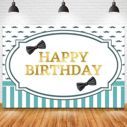 Custom Name Happy Birthday Background For Photography Newborn Baby Shower Boy Girl Photographic Backdrop Photophone Photo Studio