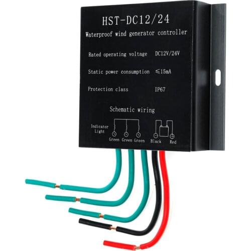 100W-800W DC 12V/24V Wind Turbine Generator Battery Charge Controller Regulator