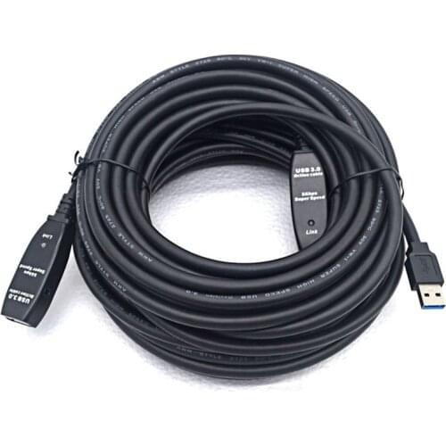 Active Repeater USB 3.0 Extension Cable Built-in IC Chipset Male to Female Extender Cable High Speed 5Gbps 5 10 15 20 25 30m