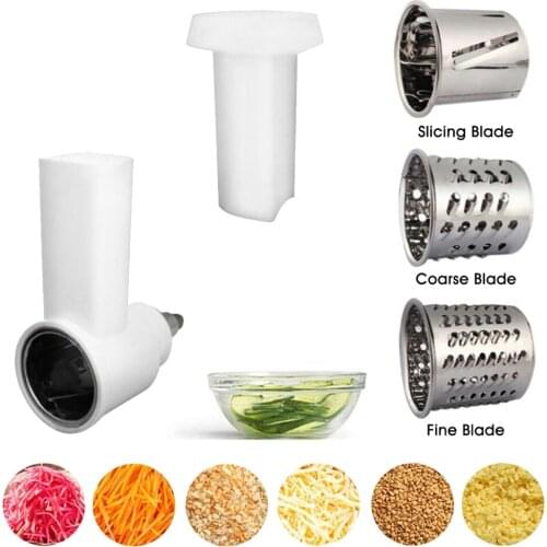 Slicer Shredder Attachment for KitchenAid Stand Mixer Vegetable Slicer Cheese Grater Attachment Food Processor with 3 Blades
