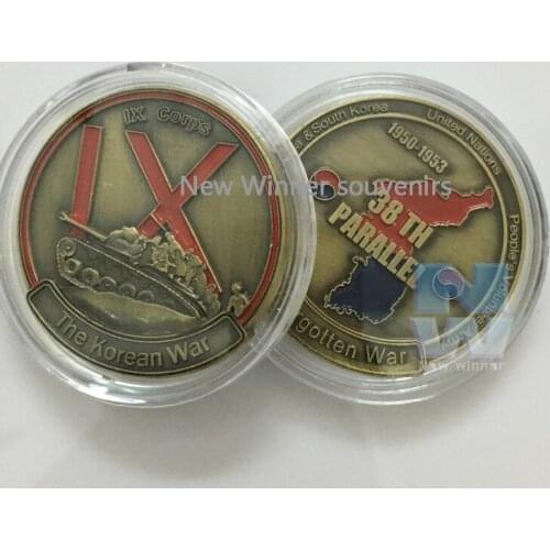 1950-1953 US.Army IX Corps Copper 38TH Parallel Korean War Forgotten War Commemorative Coin