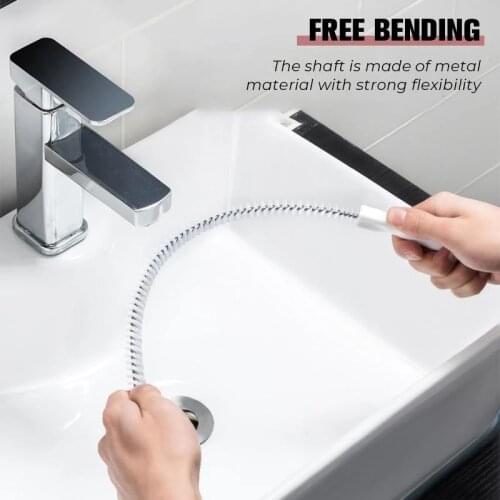 Sink Drain Cleaning Brush Convenience Household Sewer Hair Catcher Cleaner Tool for Bathroom Kitchen TS1 Flexible but durable
