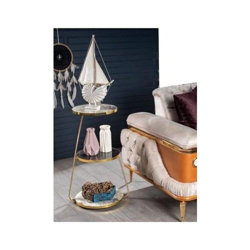 Modern lux Three Layer White Coffee table coffe table