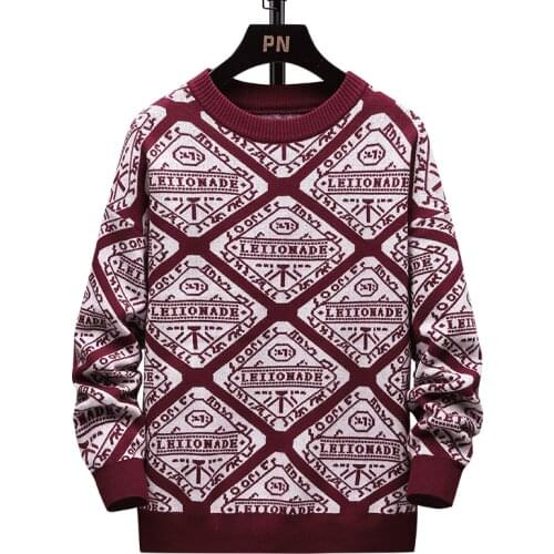 New plus size autumn/winter sweater 3XL-7XL fashion womens round neck long-sleeved loose knit sweater personality sweater