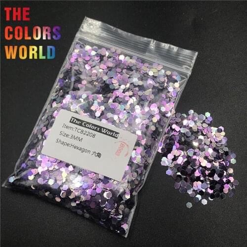 TCB2208 Hexagon Shape Metallic Luster Colorful Series Nails Glitter Nail Art Decoration Makeup Face Glitter Henna Handwork DIY