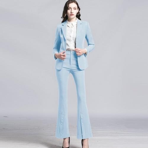 Temperament Womens Suit Two-piece High-quality Office Pants Suit Elegant Business Wear Female Work Clothes Interview Outfit