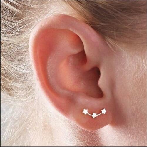Timlee E051 Free shipping Simple Fashion Stars sStud Earrings Wholesale