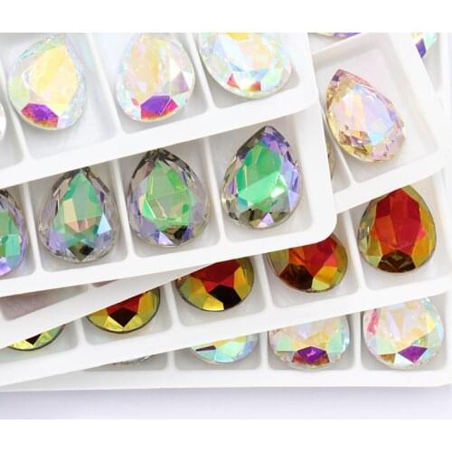 XiChuan Fancy K9 Drop Pointback Loose Rhinestones Glue On Rhinestone Glass Crystal For DIY cloth Nail Accessories Jewelry Making