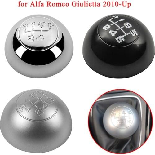 5/6 Speed Car Gear Shift Knob Badge Emblem Cap Shifter Stick Top Cover for Alfa Romeo Giulietta 2010-2013 Replacement Parts