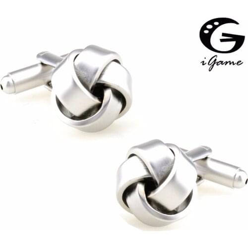 IGame Factory Supply Metal Knot Cuff Links Quality Brass Material Dull Polish Design Free Shipping