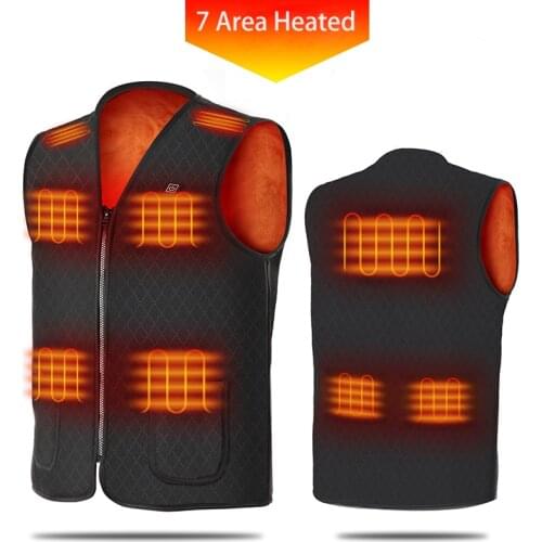 Winter warming smart heated vest usb electric rechargeable vest with heating pad jacket man