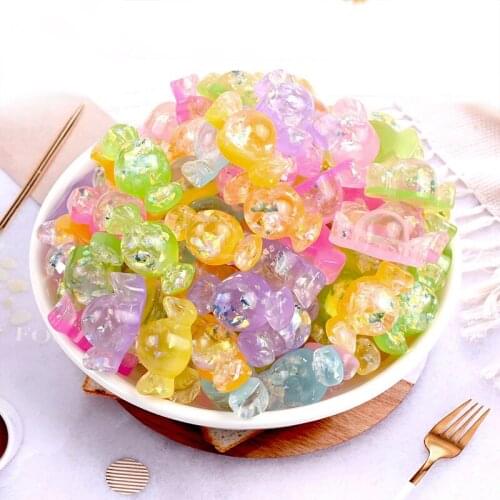 10-50Pcs Cute Resin Glitter Mini Mixed Candy Flat Back Cabochon Scrapbook Kawaii DIY Phone Case Hairpin Nail Art Embellishments