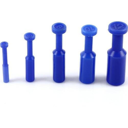 10Pcs Blue Nylon Pneumatic Stopper Hose Tube Push Fit Air Line Connector 4/6/8/10/12mm
