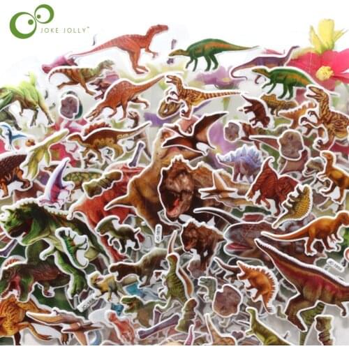20sheets/lot Bubble Stickers 3D Jurassic Dinosaurs Classic Toys Scrapbook Strawberry For Kids Children Gift Reward Sticker WYQ