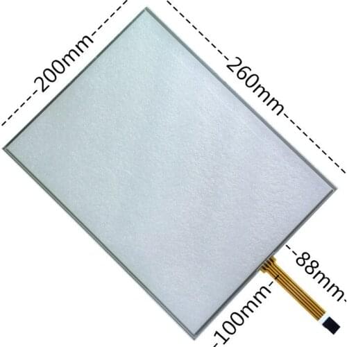 260*200 12.1'' inch 4-wire resistive external screen LCD display touch industrial flat knitting machine 12 inch all-in-one to