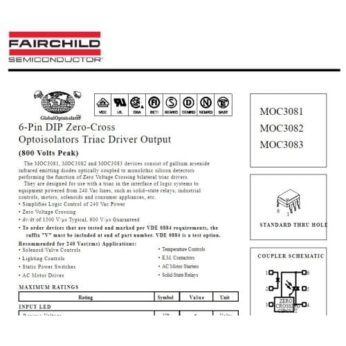 50pcs/Pack MOC3083 MOCD217 MOC3062 MOC3063 MOC3082 MOC3043 MOC3051 MOC3052 MOC3061 MOC3021 NEW IN STOCK FAI Imported