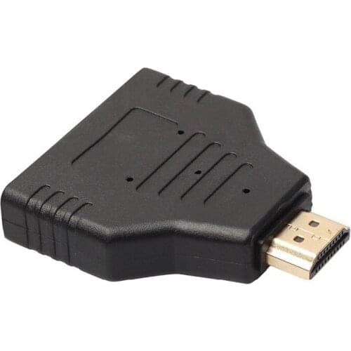 700pcs/lot 1080P HDMI Port Male to 2 Female 1 In 2 Out Splitter Onversion Converter Head Adapter HDMI Male to Female