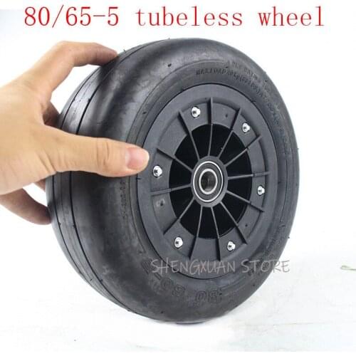 80/60-5 tubeless tire vacuum tyre with bearing wheel hub for DIY Go-kart electric four-wheel motorcycle 80/60-5 inch wheels