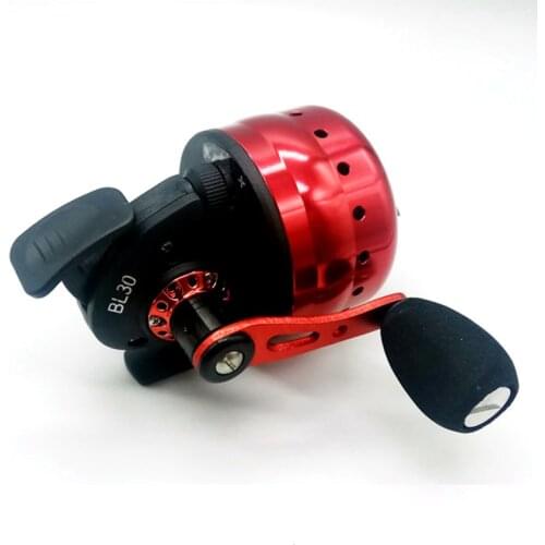 Slingshot Fishing Reel 4+1BB Closed Metal Wheel Outdoor Bow Hunting Fishing with Wrist guard PE line 45M
