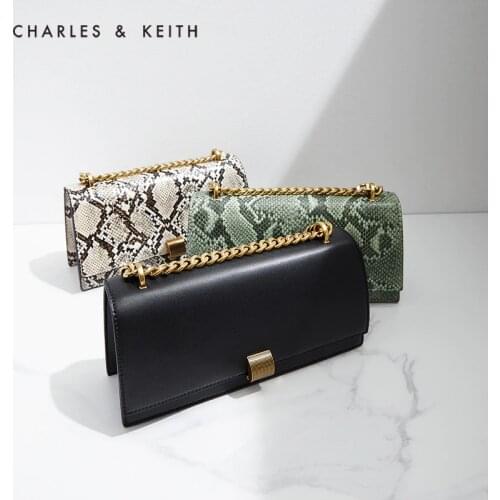 CHARLES＆KEITH New Arrival for Summer 2021 CK2-20270711 Ladies metal buckle chain crossbody bag