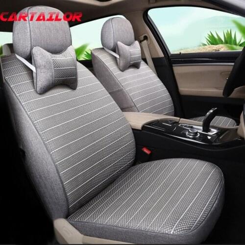 CARTAILOR Seat Covers Linen Cloth & Ice Silk Styling for lexus LX570 LX470 Accessories for Car Seat Cover Set Deluxe Car Seats