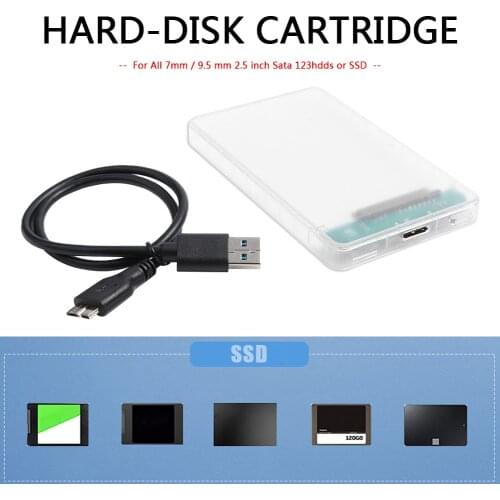 Portable HDD SSD Case Enclosure Laptop 2.5 inch SATA III To USB 3.0 Hard Drive Box for Household Computer Accessories