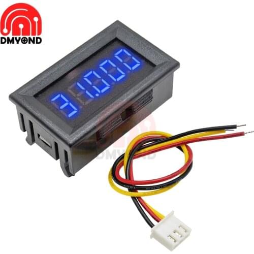 0.36 Inch 3Wire 5 Digit DC LED Digital Voltmeter 0V-33.000V Voltage Meter Auto Car Mobile Power Voltage Tester Detector 12V Blue
