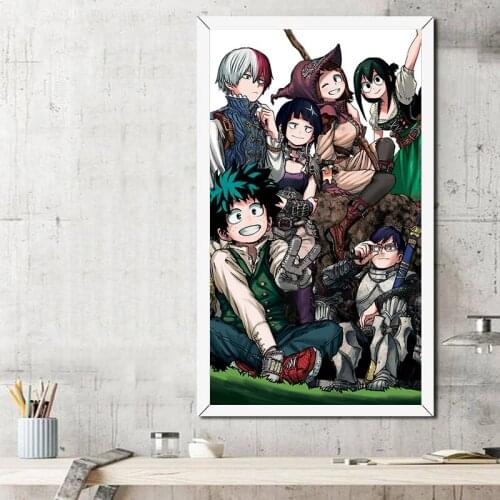 Colorful Japanese Poster My Hero Academia Original Design Anime Poster Wall Art Print,20 x 28 Inches,No Frame