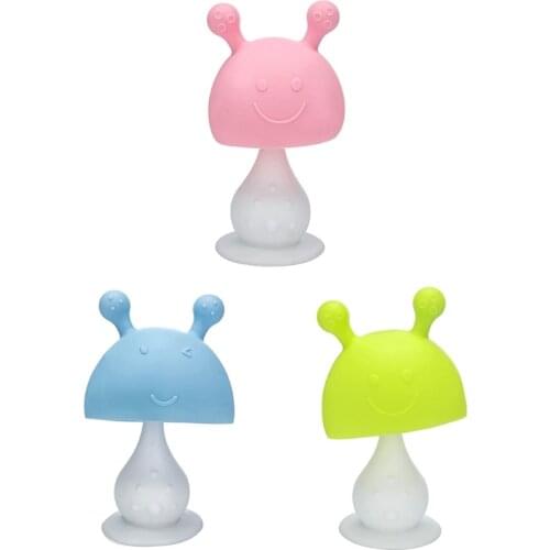 Baby Teething Toys for 3-6 Months Teethers Food Grade Silicone Mushroom Shape Molar Toy for Babies Teething Supplies
