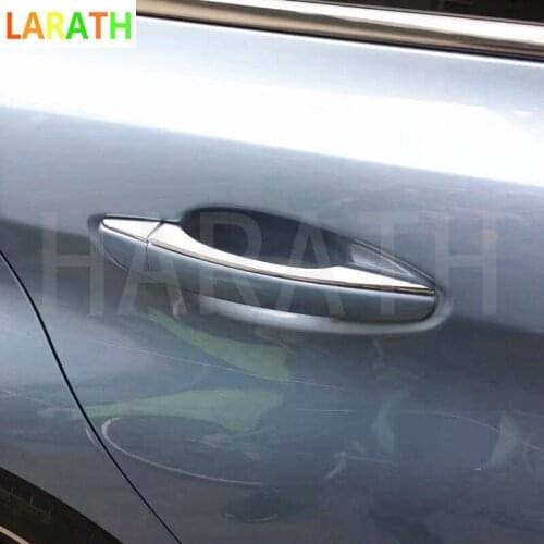 For PEUGEOT 308 2014 2015 2016 ABS Chrome Door Handle Bowl Cover Frame Exterior Styling Accessories
